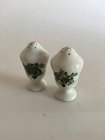 Royal Copenhagen Grøn Blomst Salt & Peber Sæt No 1706