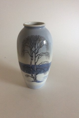 Royal Copenhagen Art Nouveau Vase med motiv af Birketræ No 2244/2129