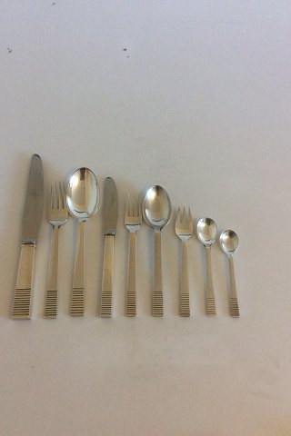 Georg Jensen Sterling Sølv Relief Bestik Sæt 72 dele