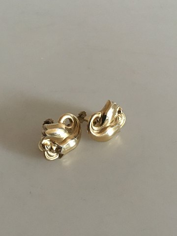 Georg Jensen Gilded Sterling Silver Earrings No 100