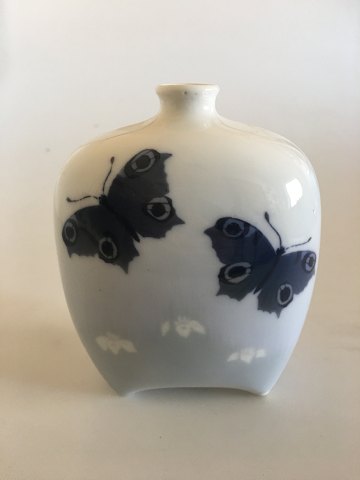 Royal Copenhagen Vase 188/1340 med Sommerfugle Motiv