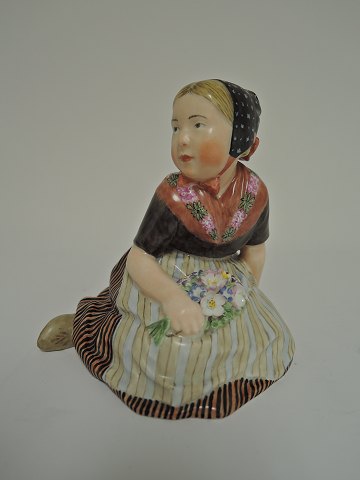 Royal Copenhagen.
 Faroe girl.
 Design by Carl Martin-Hansen.
 model 12416