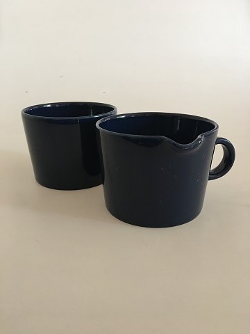 Arabia Finland "Teema", Blue Creamer and Sugar Bowl