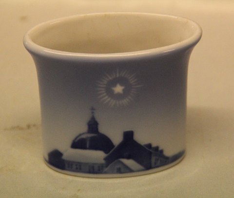 Royal Copenhagen Kgl. Julevase oval 6 x 7 cm Julestjernen over Frederiks kirke