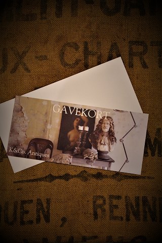 Gift card for K&Co. Antiques.