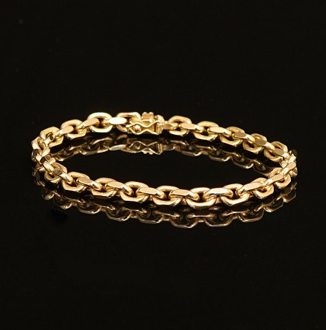 Chr. Veilskov, Kopenhagen: Anker armband, 14kt 
Gold. L: 18cm. G: 20,1gr
