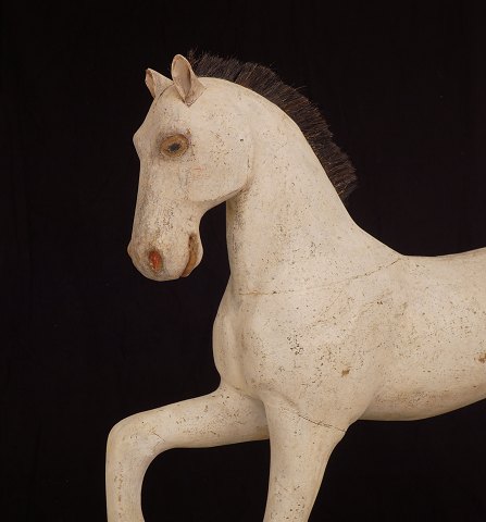 Large rocking horse, wood. Sweden circa 1880. H: 
86cm. L: 138cm