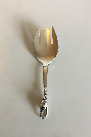 Georg Jensen Sterling Sølv Magnolia No 84 Servingsgaffel