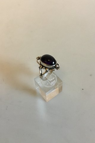 Georg Jensen Sterling Silver Ring with Amethyst No 6