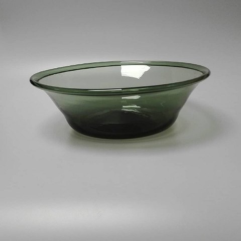 Green glass milk dish