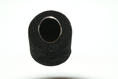 Fingerring med Onyx, Sterling sølv