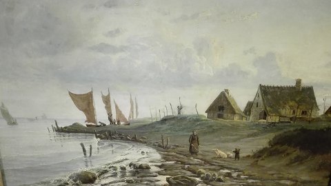 Ubekendt kunstner 1800-tals maleri olie på lærred