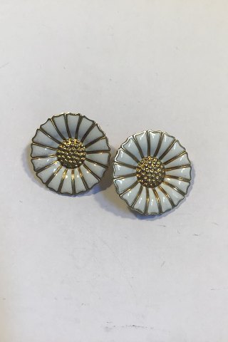 Georg Jensen Gilded Sterling Silver Ear Clips