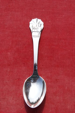 The Sandman or Ole-Luk-Oie child's spoon of Danish solid silver 15cm