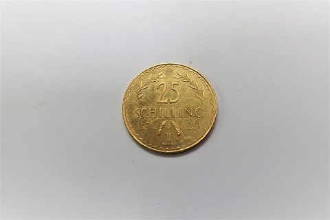 Österreich. Gold 25 Schilling 1929. Durchmesser 21 mm