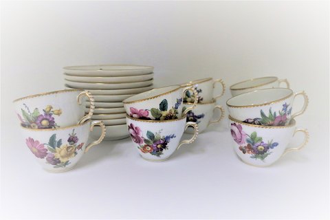 Royal Copenhagen. Saxon flower. Small coffee cup. Model 1549. Produced before 
1890. 10 pieces in stock. (1 quality)