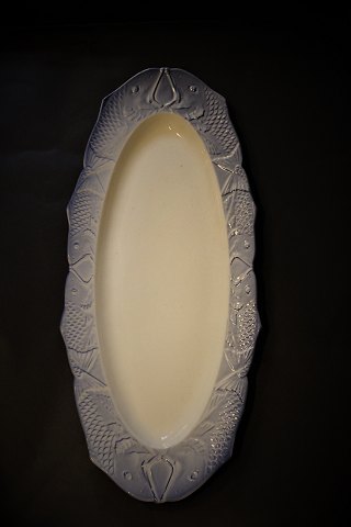 Royal Copenhagen oval fishing dish. 61x26cm. 2.sort. from before 1923.