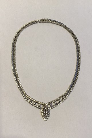 Georg Jensen & Wendel 18K Whitegold Necklace with Brillant  cut Diamonds