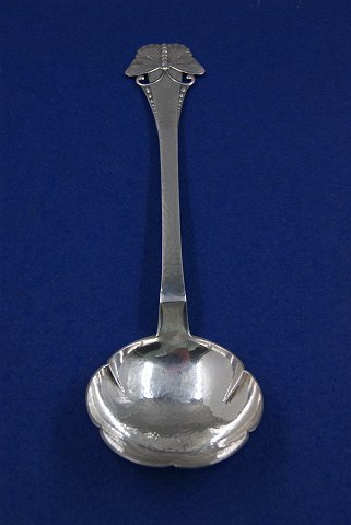 Butterfly Danish silver flatware, large serving spoon 24cm from year 1929