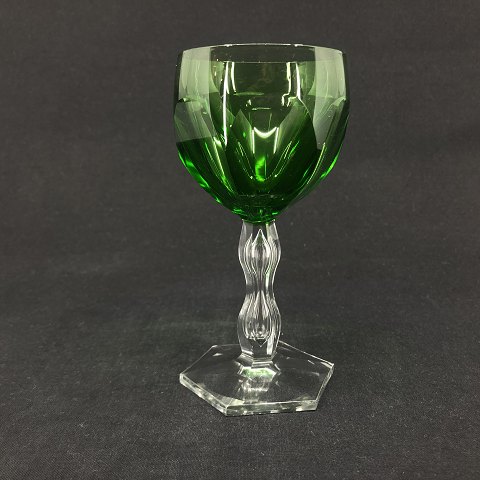 Green Haakon white wine glass from Val Saint 
Lambert
