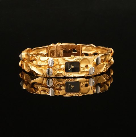 A 14kt gold Lapponia, Finland, quartz watch. 
Bracelet inside: Ca. 5x5,8cm