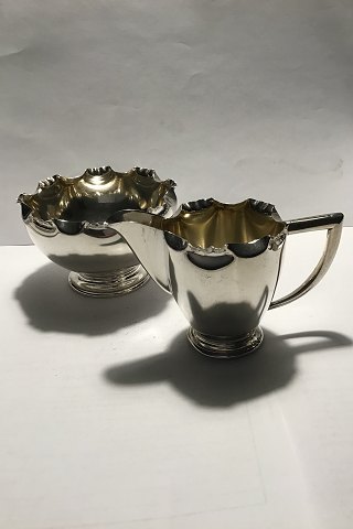 P Hertz Silver Sugar Bowl ad Creamer