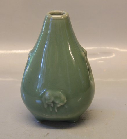 20972 RC Vase with horse decoration 18 cm JH, June 1949 Royal Copenhagen Art 
Pottery
