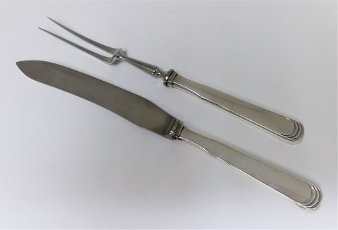 Hans Hansen. Silver cutlery (925). Arvesølv no. 15. Carving set. Length 28 cm.