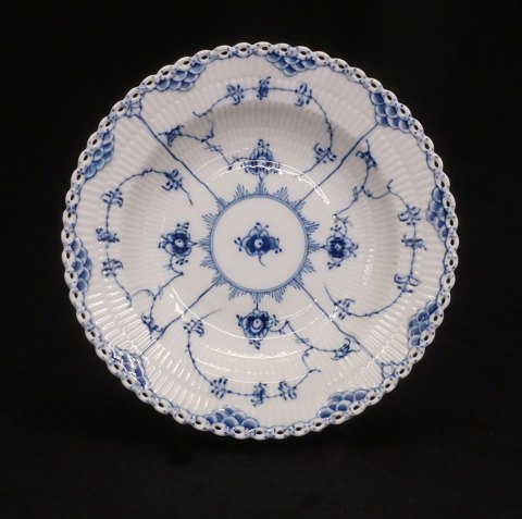 Royal Copenhagen blue fluted full lace soup 
plates. #1078. D: 25cm