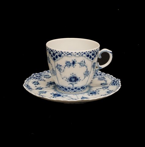 Royal Copenhagen blue fluted full lace coffee 
cups. #1035