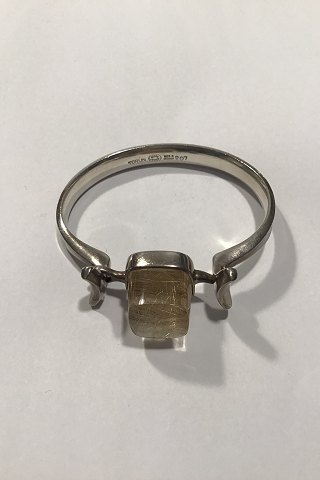 Georg Jensen Sterling Silver Torun Armring No 207 Rutile Quartz