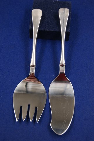 Patricia Danish silver flatware, set of fish serving items with stainless steel