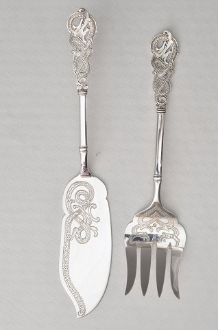 Danish silver Fish serving set