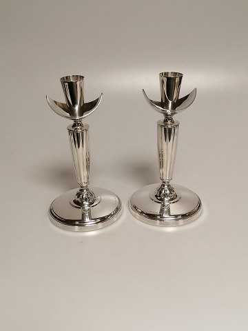 A pair of Swedish silver candlesticks