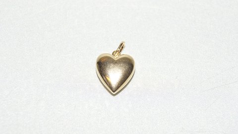 Elegant pendant / charms Heart in 14 carat gold