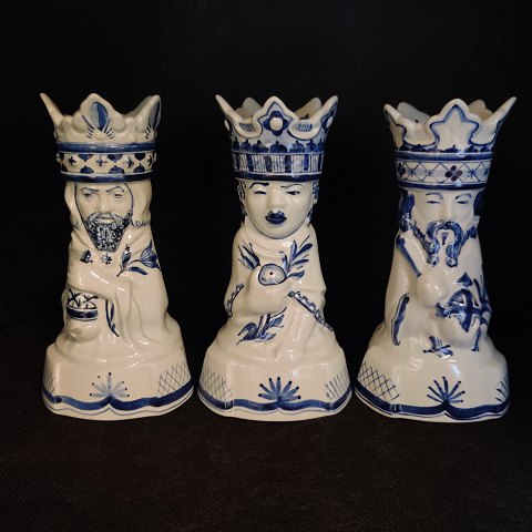 Aluminia: three figurines made in faience #1158, 1159 og 1160