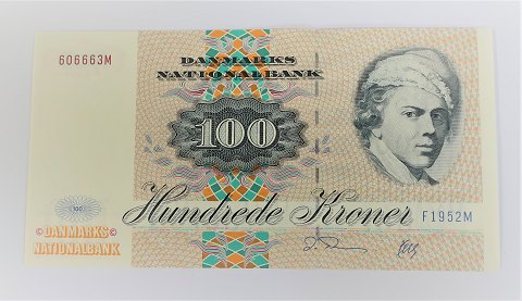 Danmark. Pengeseddel 100 kr. 1995 F1. Ucirkuleret.