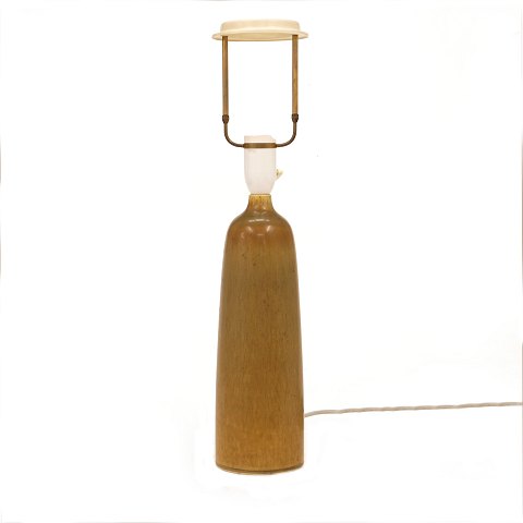 Palshus bordlampe med harepels glasur. Signeret 
Palshus og Per Linnemann-Schmidt. H: 32/50cm
