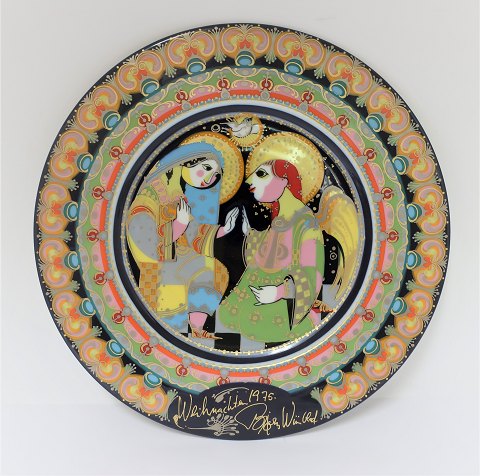 Bjorn Wiinblad. Rosenthal. Christmas plate 1975. Diameter 28,5 cm