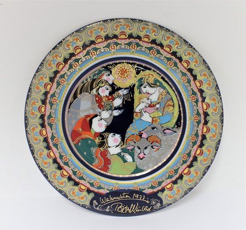 Björn Wiinblad. Rosenthal. Weihnachtsteller 1977. Durchmesser 28,5 cm