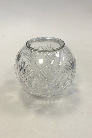 Crystal glass Spherical Vase with insert (Caviar bowl?)