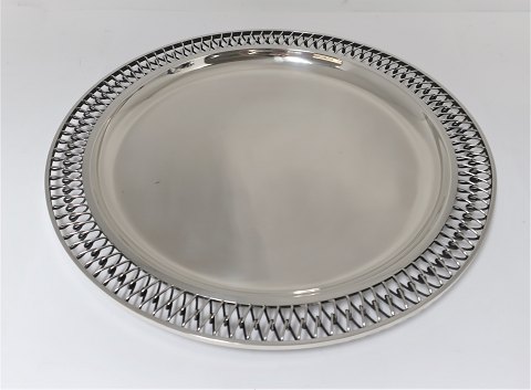 A F Rasmussen. Sterling (925). Round silver tray. Diameter 41 cm.