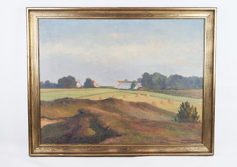 Oil painting on canvas, motif of agriculture, 1930
Great condition
