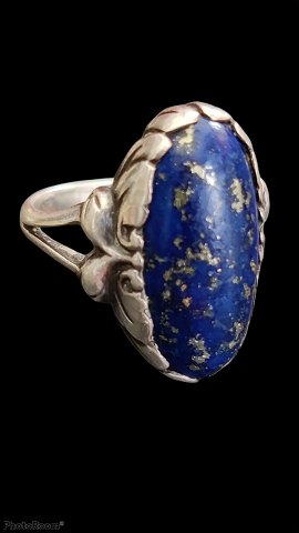 Evald Nielsen Ring med Lapis Lazuli str 50