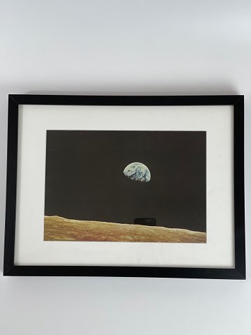 Earth Rise - vintage NASA farveoffsetfoto / fotoplakat / fotoprint fra 
slutningen af 1960