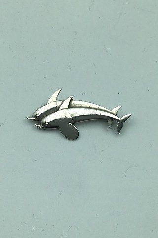 Georg Jensen Sterling Sølv Broche No 317 Delfin