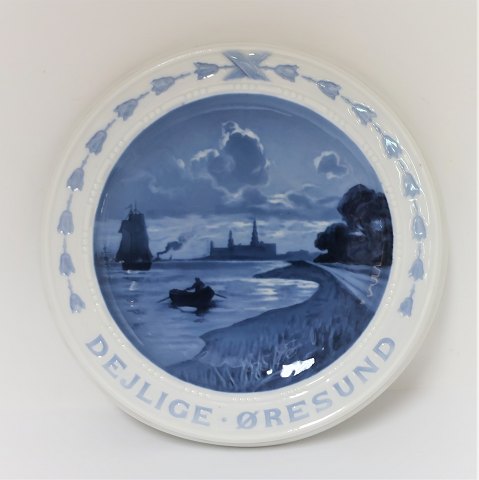 Bing & Grøndahl. Digter platte. Dejlige øresund. Diameter 21 cm. (1 sortering)