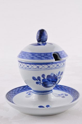 Royal Copenhagen  Tranquebar blau Senfdose 1010