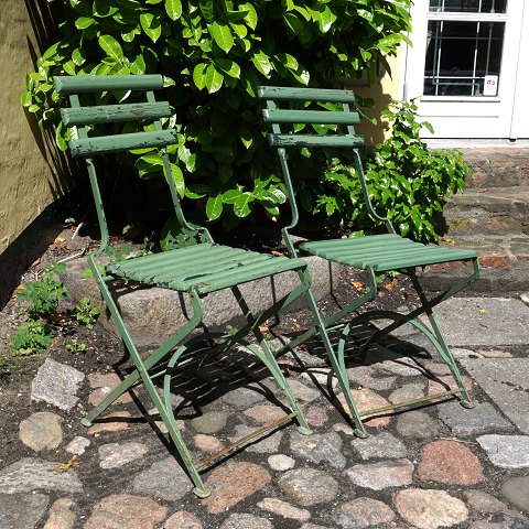 Set of 55 garden chairs from the zoo in Antwerpen 
circa 1890