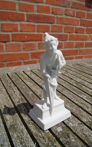 Royal Copenhagen Figur Nr. 015 in weißem Bisquit mit Sandmann oder Ole Luköje